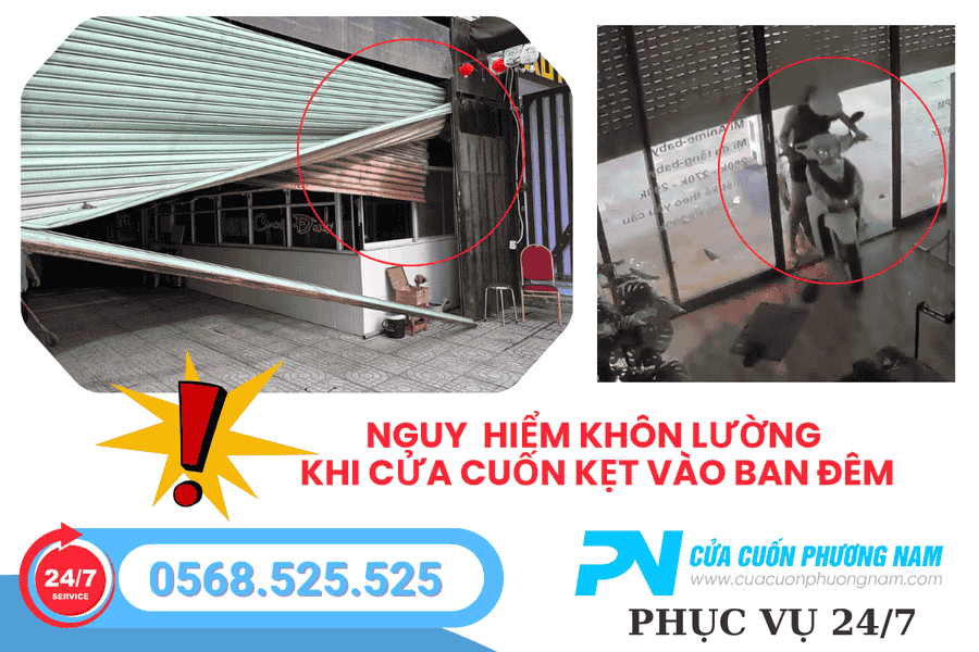 Nguy Hiểm Khôn Lường Khi Cửa Cuốn Kẹt Ban Đêm