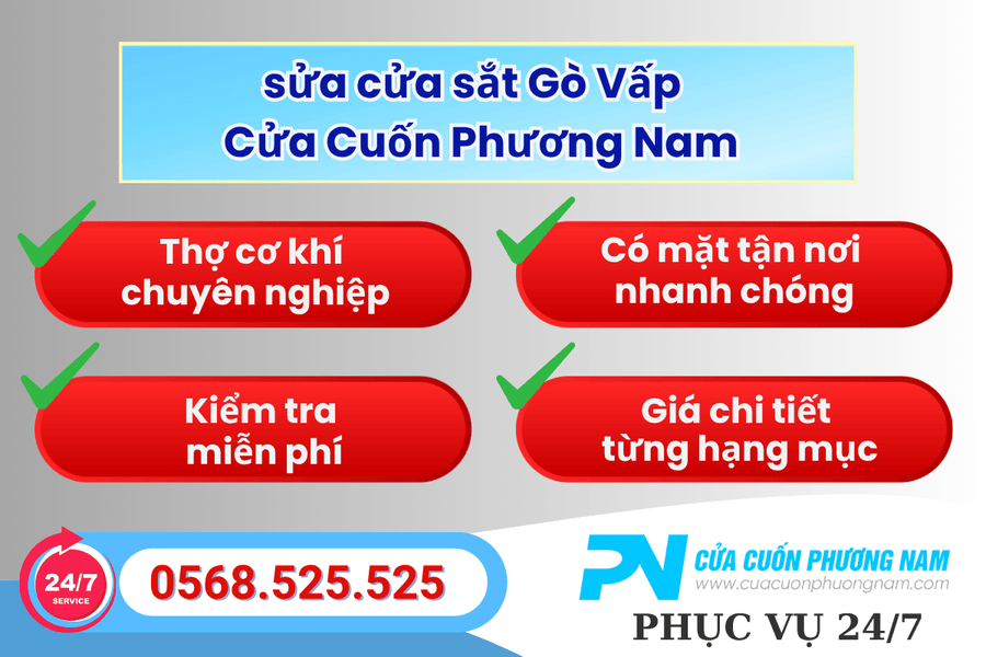 Sửa Cửa Sắt Gò Vấp Nhanh – Có Mặt Ngay Tận Nhà