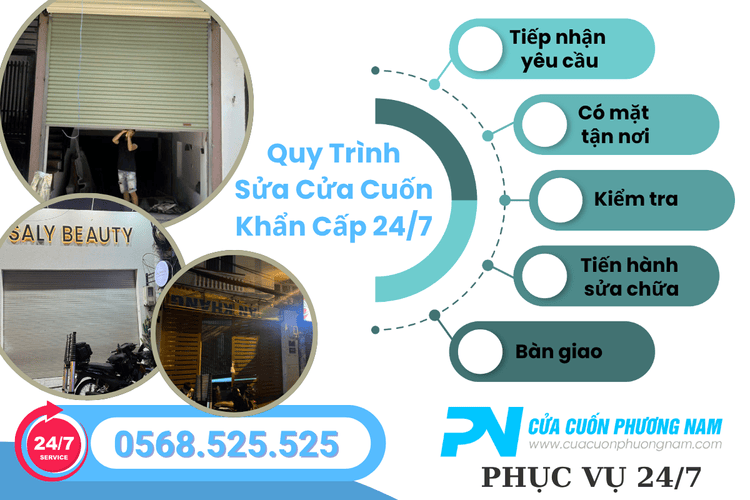 Sửa cửa cuốn 247 TPHCM – Tận nơi, Thợ giỏi, Có mặt sau 15 phút
